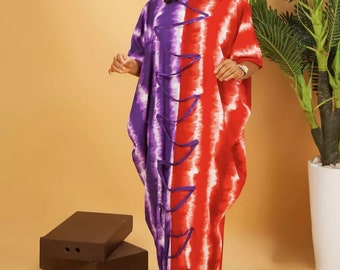 Ankara Tie Dye Bubu africain avec foulard