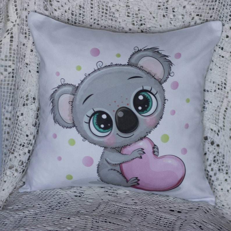 Cute Koala Kids Pillow Cover Etsy