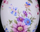 Chamart Limoges France Multicolor Floral Porcelain Egg Trinket Jewelry Box 3.5 quot
