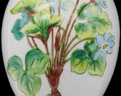 Chamart limoges france hand painted flowers porcelain trinket egg jewelry box