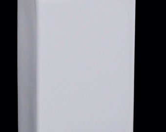 Chamart Limoges France White Porcelain Rectangular Vase 4-1/8" x 1-3/4"