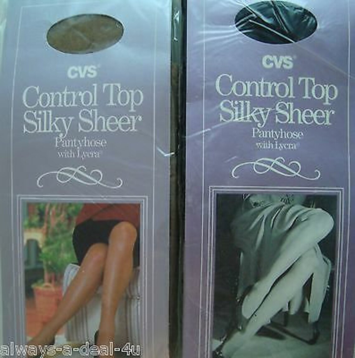 2 CVS Control Top Silky Sheer Pantyhose / Petite Medium / Etsy