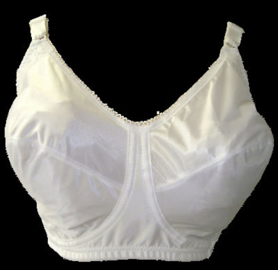 Just My Size 38DD White Laced Full Coverage Wire Free Bra Style