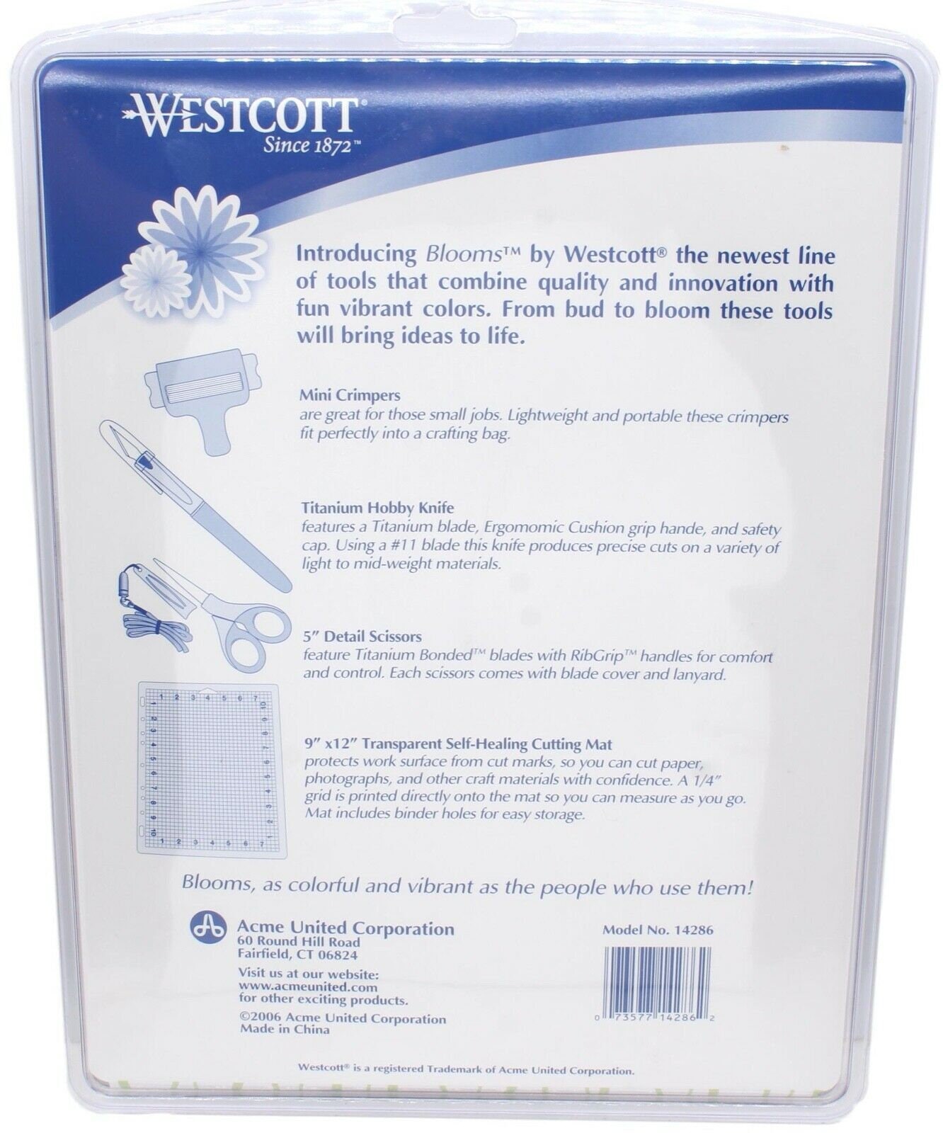 Westcott 4 Piece Paper Crafting Kit Titanium Scissor/paper Crimper/cutting  Mat 