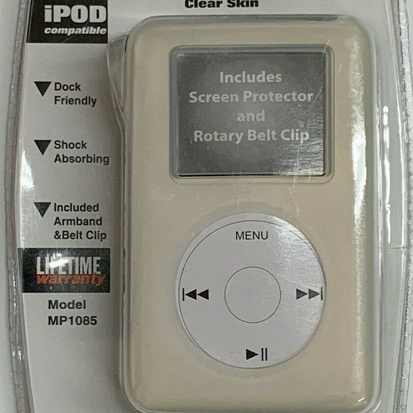 Music gear clear fitted skin with armband for ipod 4th generation / click wheel