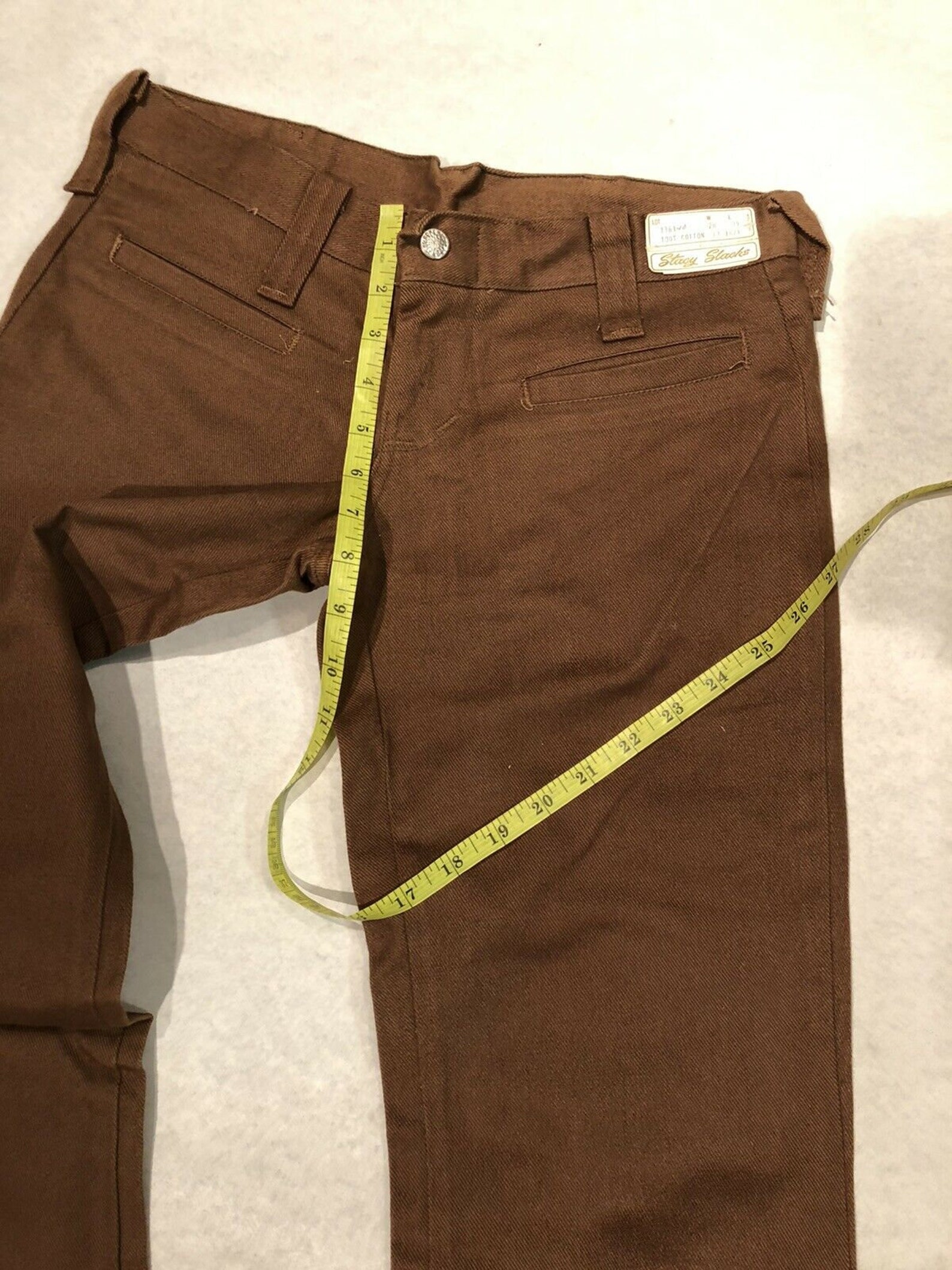 Stacy Slacks 70s-80s Brown 12 Bell Bottoms Pants/Jeans W29 | Etsy