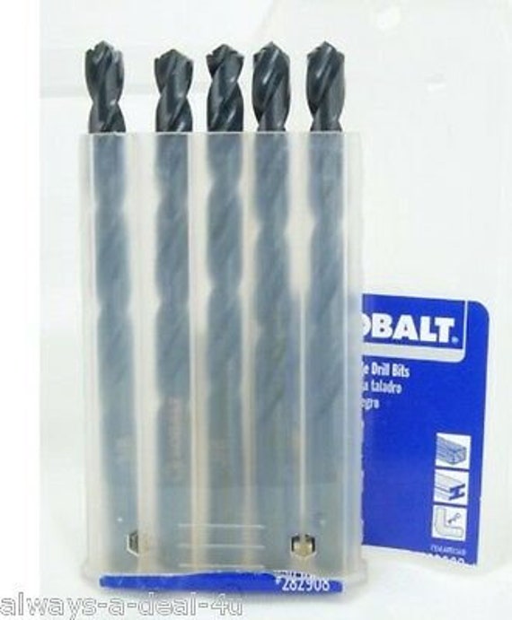 Kobalt 5 pack 3 8 Black Oxide Twist Drill Bits 282908 6 Long Etsy