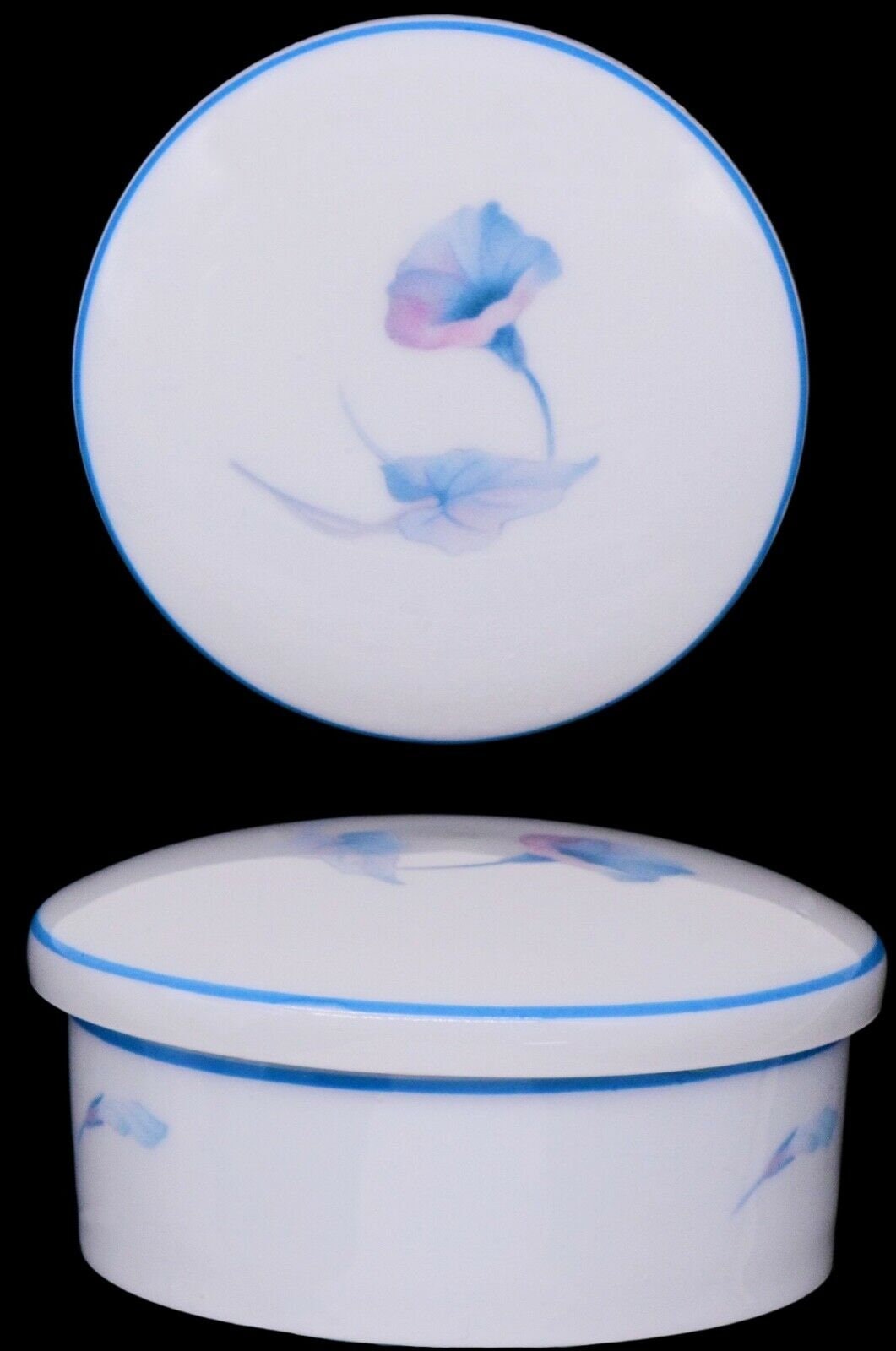 Limoges France Chastagner Blue Floral Porcelain Trinket - Etsy