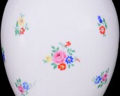Chamart Limoges France Multicolor Floral Porcelain Egg Trinket Jewelry Box 4.5 quot