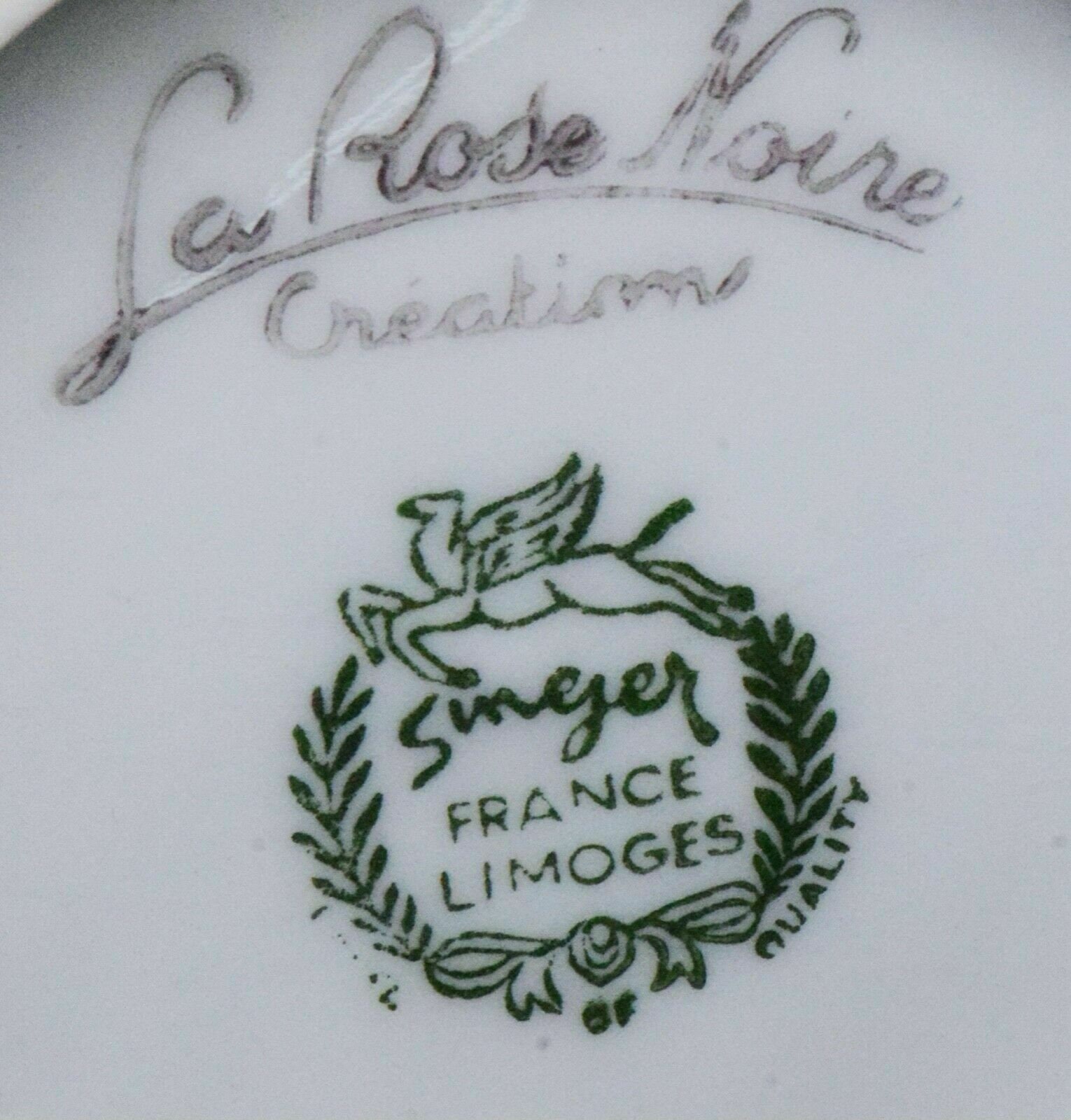 Limoges France Singer La Rose Noire Creations Black Rose Shell Etsy Italia