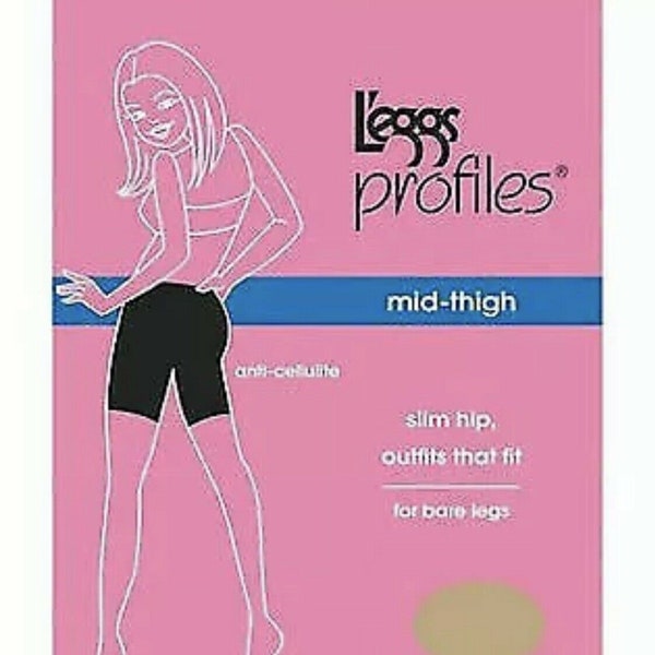 L'eggs profiles mid-thigh beige body shaper / shapewear_size a/ small