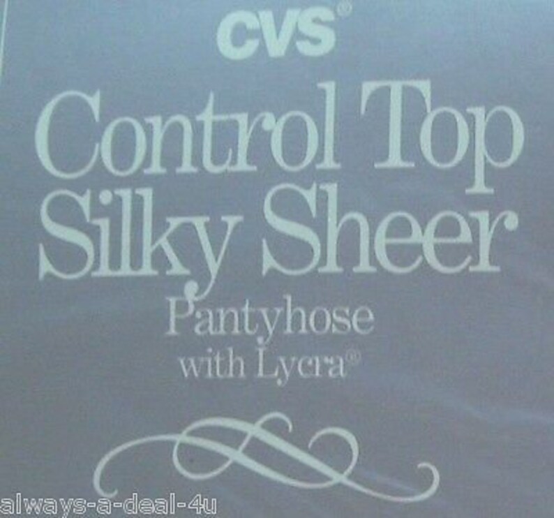 2 CVS Control Top Silky Sheer Pantyhose / Petite Medium / Etsy