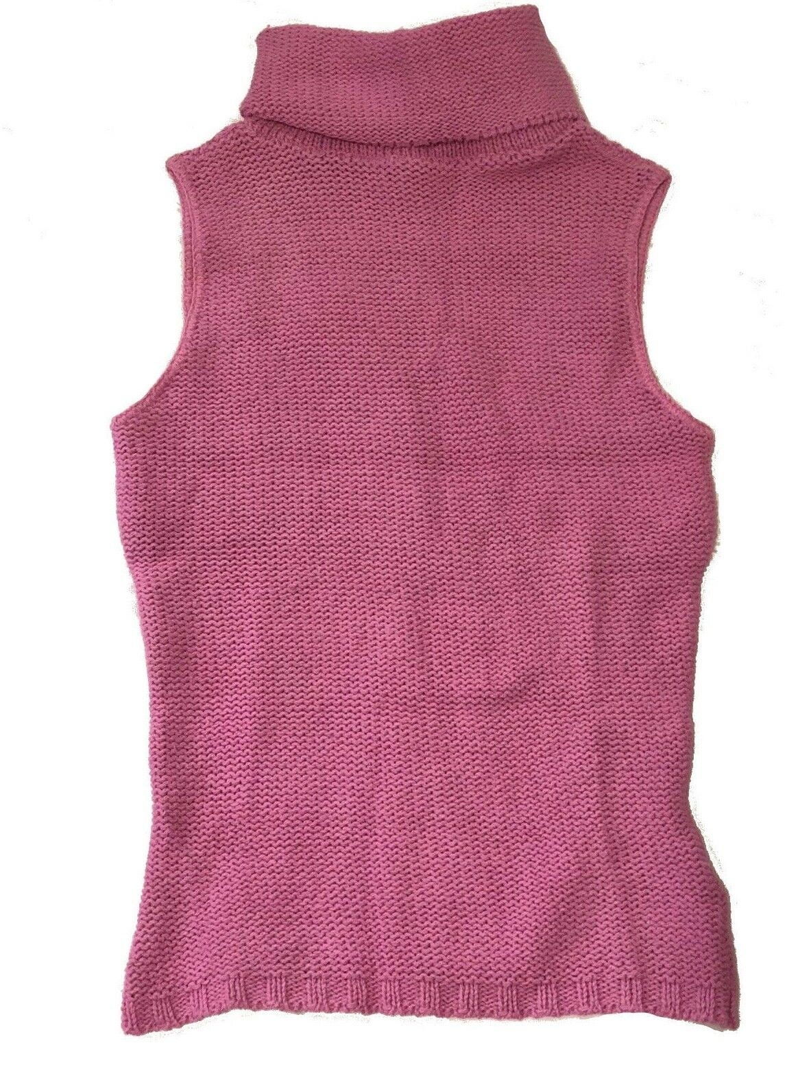 Pink Woman's Turtleneck Top Sleeveless Size Medium 100 Etsy