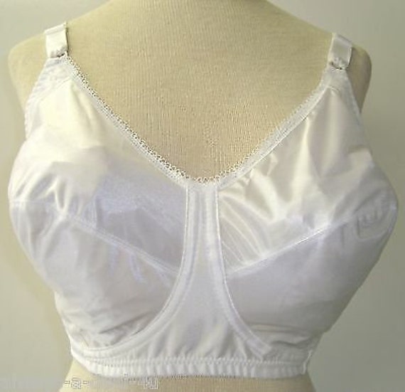 Just My Size 38DD White Laced Full Coverage Wire Free Bra Style 1974 -   Canada