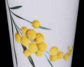 Limoges France Fontanille and Marraud (F.M) Floral Yellow Egg Porcelain Cup 2-3 4 quot