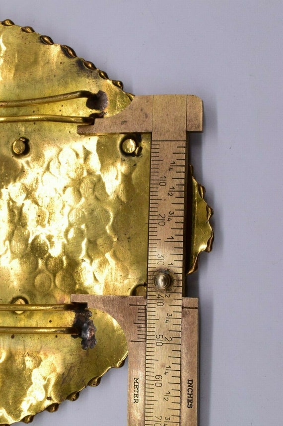 Vintage Copper Brass Horse Heart Shape Belt Buckl… - image 9