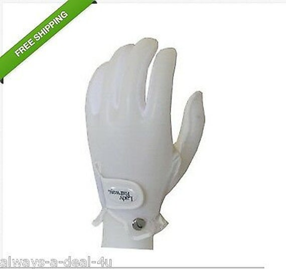 LPGA Lady Fairway Tan Thru Right Handed Med-Large White Women's Golf Glove