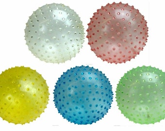 Spiked Fitness, Massage, Yoga, Exercise Ball, Red, Yellow, Blue, Green, Clear