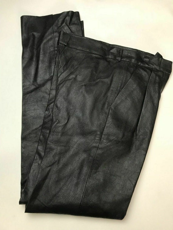 Vintage 70’s - 80’s Black Genuine Leather Pants/Je
