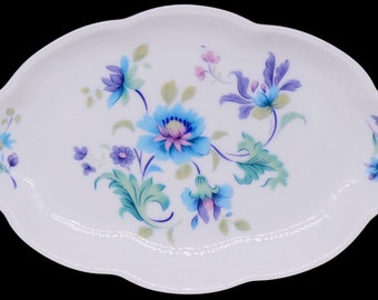 Limoges France (LEC) LeClair Colorful Floral Rose Nut & Candy Dish Tray 6-5/8"