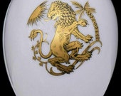 Chamart limoges france leo zodiac porcelain egg trinket jewelry box vtg new