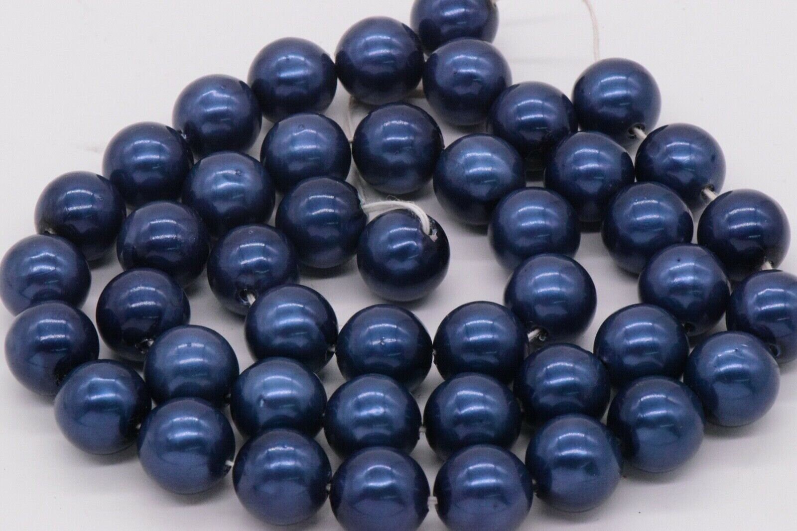 Navy Blue Beads Round Blue Chrome Navy Beads Crafts Jewelry Etsy
