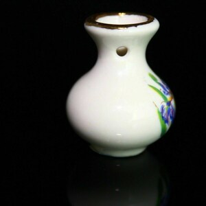 Flower Vase Pendant Charm Ceramic Porcelain Jewelry Making 28.5 mm Vintage image 3