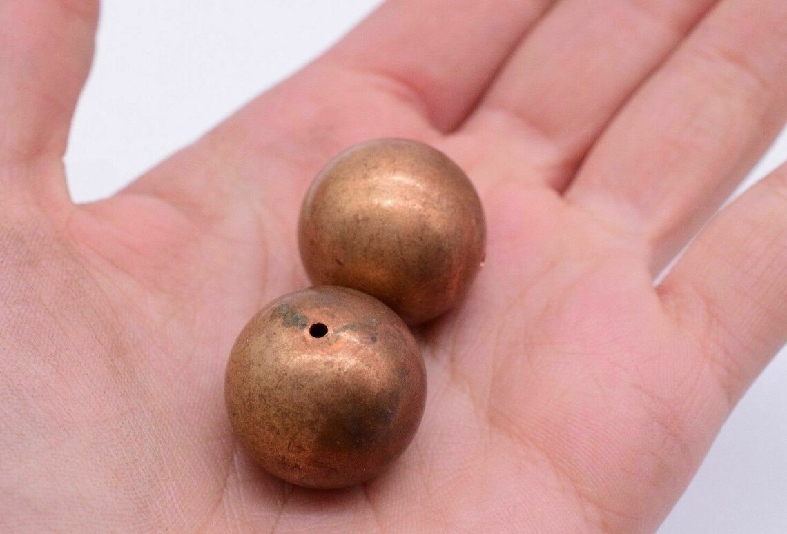 Large Round Copper Beads 22 Mm Crafts Jewelry Making Findings Etsy