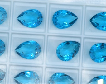 10 Swarowski 15 x 11mm Unfoiled Zircon Pointed Back Faceted, Teardrop (4320)