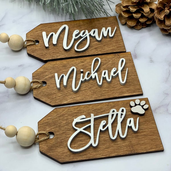 Wooden Name Tags - Etsy