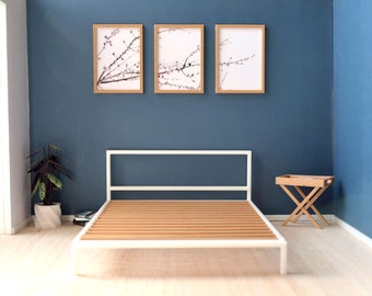 Modern dollhouse bed, 1:12th scale, modern dollhouse furniture