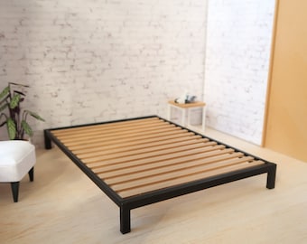 Minimalist miniature bed frame, 1:12th scale, modern dollhouse furniture