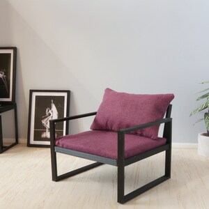 Miniature black armchair, 1:12th scale, modern miniature furniture for dollhouses image 7