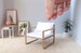 Miniature armchair, 1:12th scale, modern miniature furniture for dollhouses 