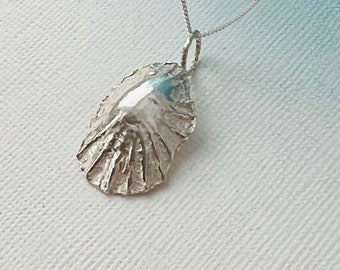 Handmade cast silver limpet shell,  silver seashell, Cornish limpet seashell, unique silver shell, beach wedding, silver shell, solid silver