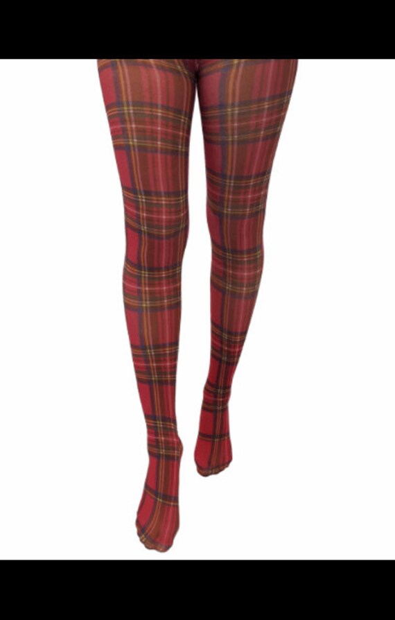 Handmade Printed Tartan Tights for Women or Girls -  Canada