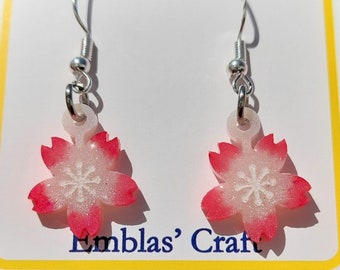 Pendientes de Sakura, Pendientes de Flor de Sakura, Flor de Cerezo, Sakura, Flor, Pendientes, Pendientes de Botón, Regalo Único