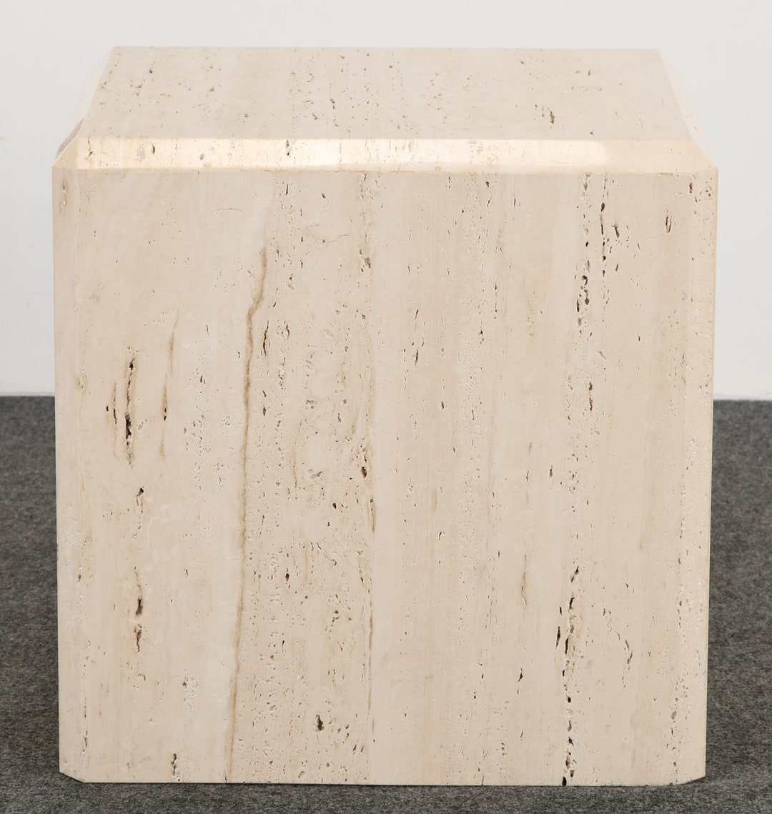 Travertine Marble Cube Table Kreiss Style Roche Bobois Style Etsy