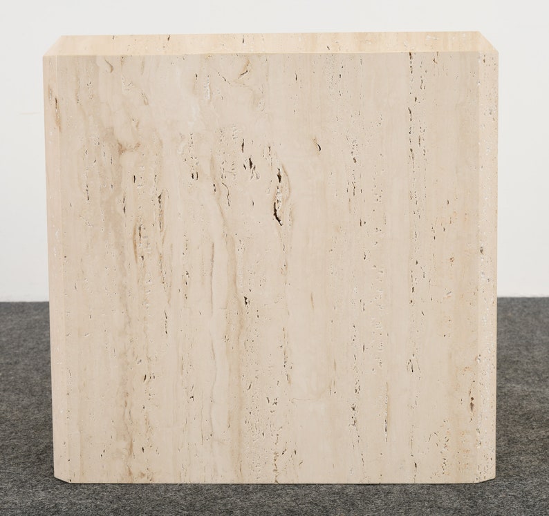 Travertine Marble Cube Table Kreiss Style Roche Bobois Style Etsy