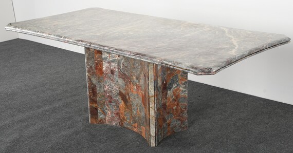 Italian Marble Dining Table By Maurice Villency 1980 Etsy