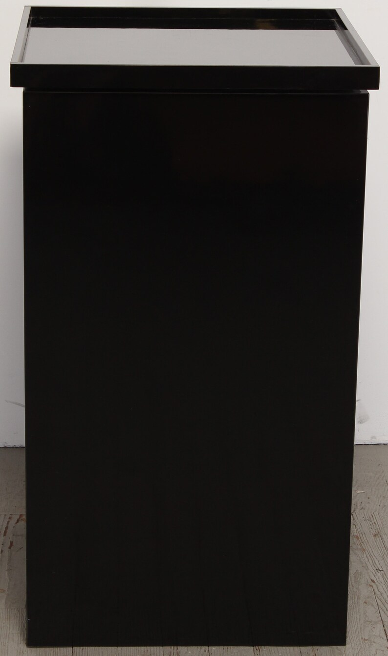 Maurice Villency Style Black Laminate Rotating Pedestal For Etsy