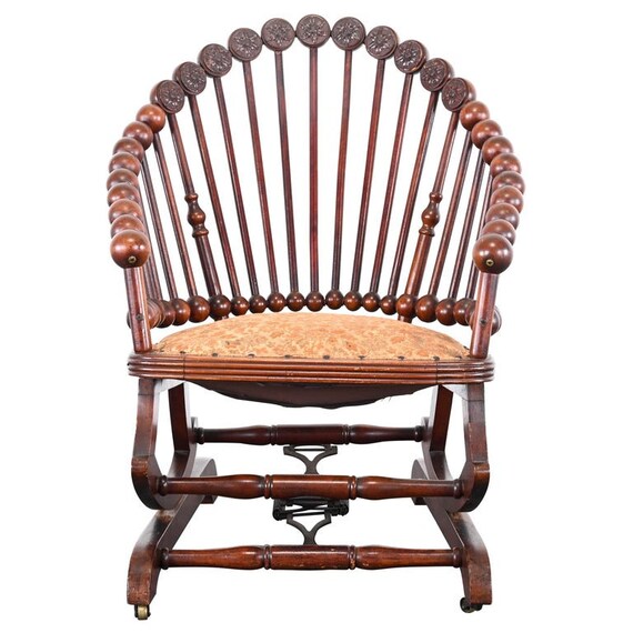 George Hunzinger Lollipop Rocking Chair 19th Century Etsy