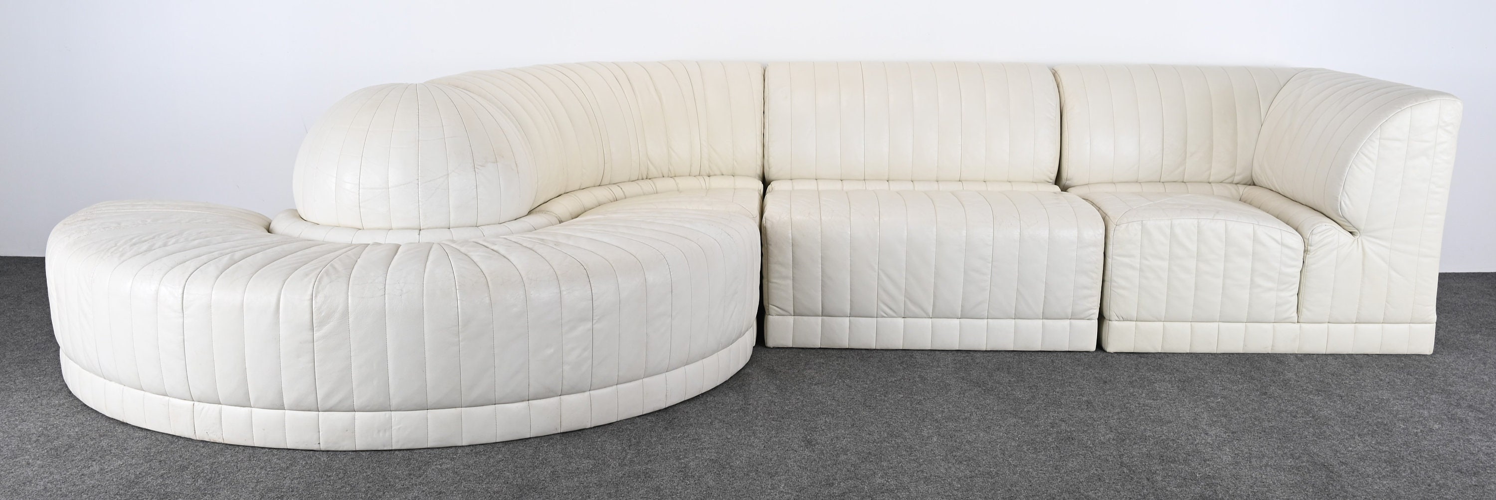 Roche Bobois Script Two Piece Leather Sectional