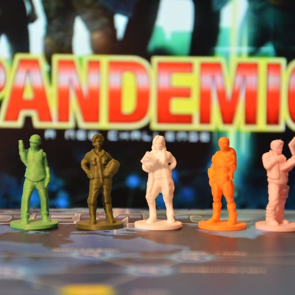 Pandemic Meeple Miniatures Pawns Tokens