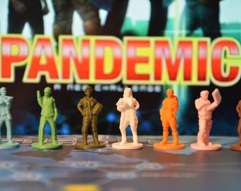 Pandemic Meeple Miniatures Pawns Tokens