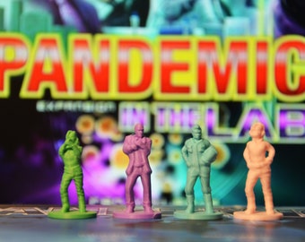 Pandemic In the Lab expansion Pawns Miniatures Markers Meeples