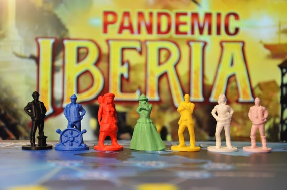 Pandemic Iberia Miniatures Pawns Miniatures Markers Meeples 