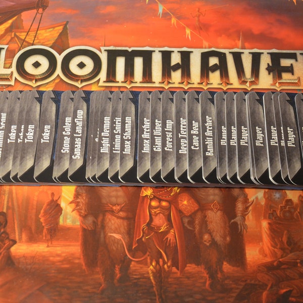 Gloomhaven Initiative Cards fans made including Forgotten Circles