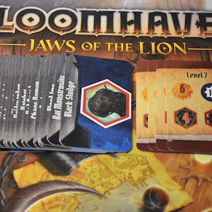 Jaws Of The Lion Gloomhaven Initiative Cards + Scenario Difficulty Cards