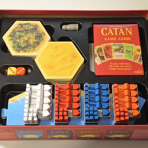 Settlers of Catan Piece Organizer Holders Player Trays Insert fit into the game box
